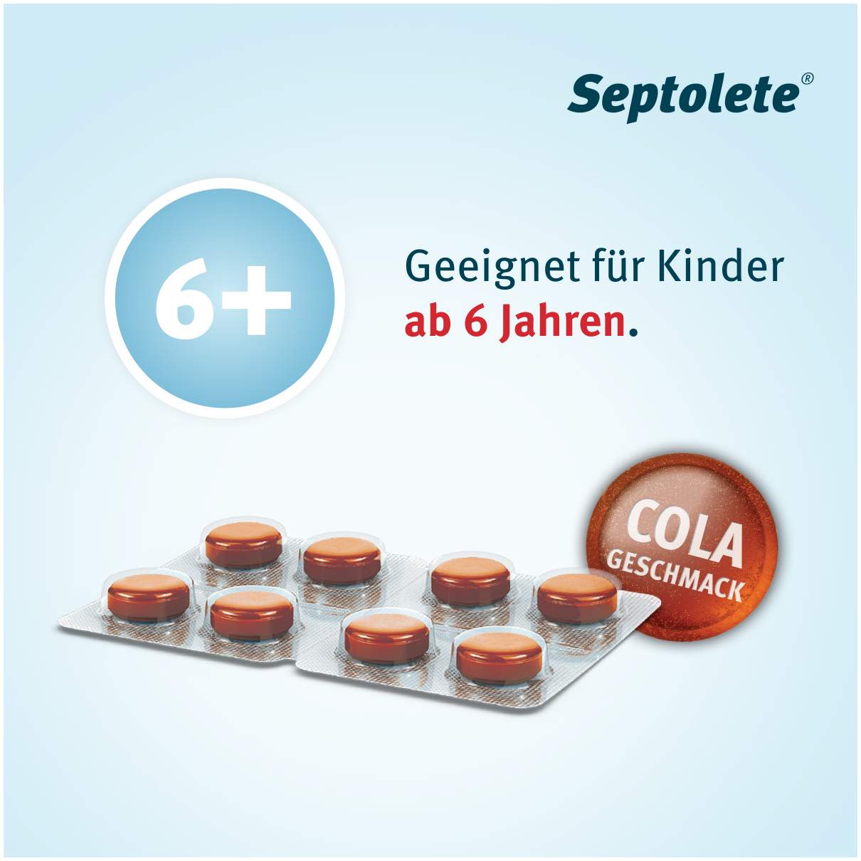 Septolete mit Cola Geschmack 3mg + 1mg  16 Lutschtabletten
