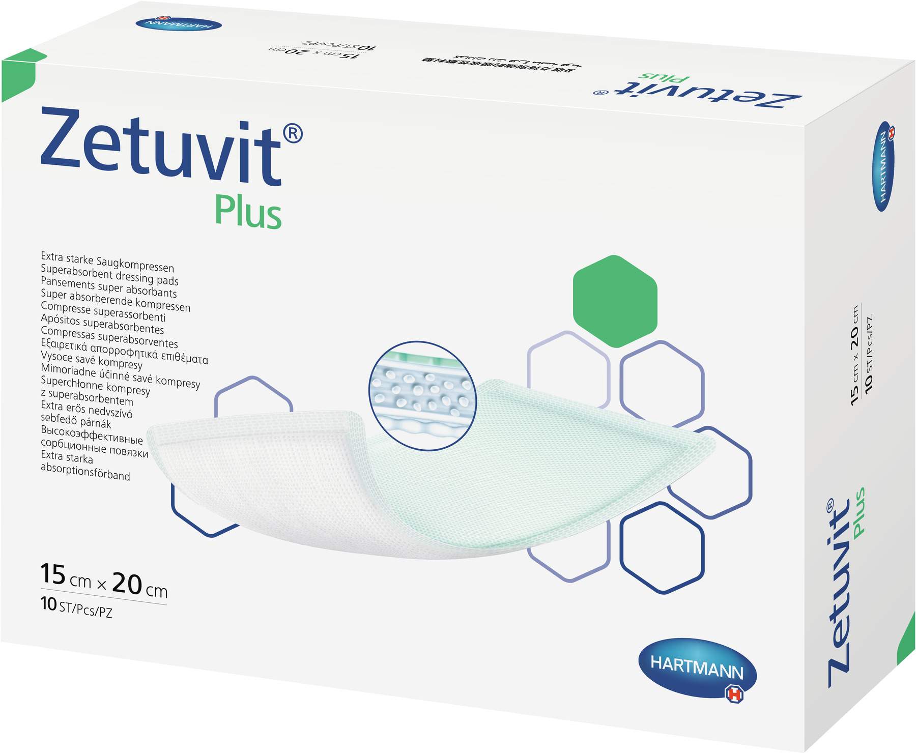 Zetuvit Plus Extrastarke Saugkomp.Ster.15x20 cm