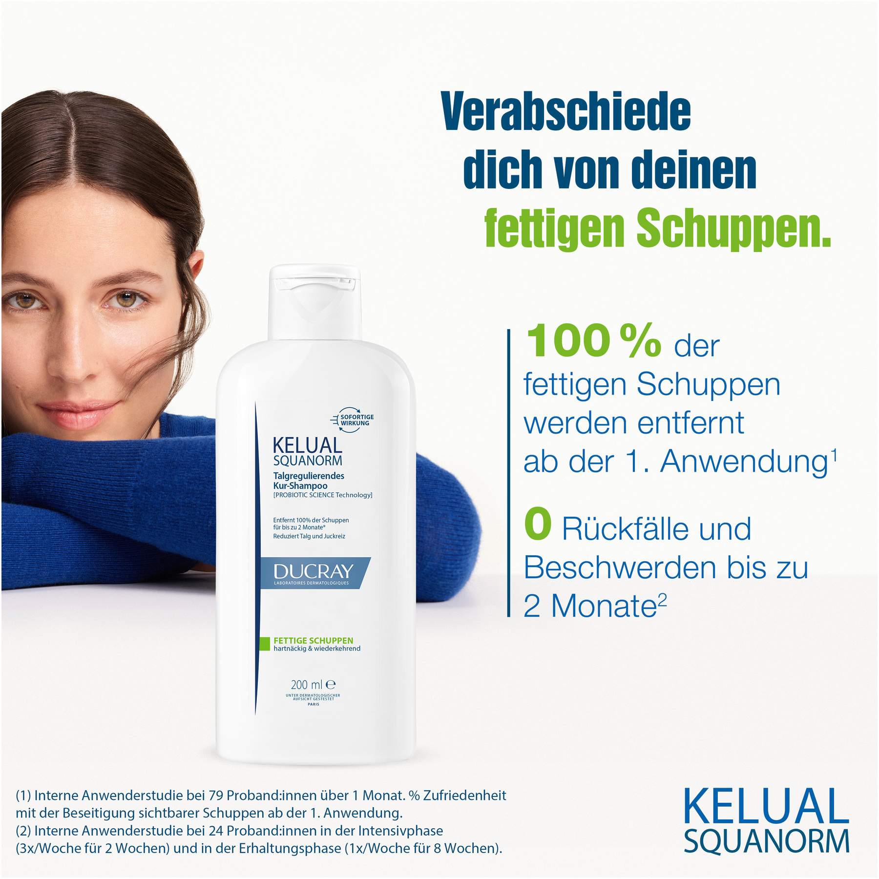 Ducray Kelual Squanorm fettige Schuppen 200 ml Shampoo