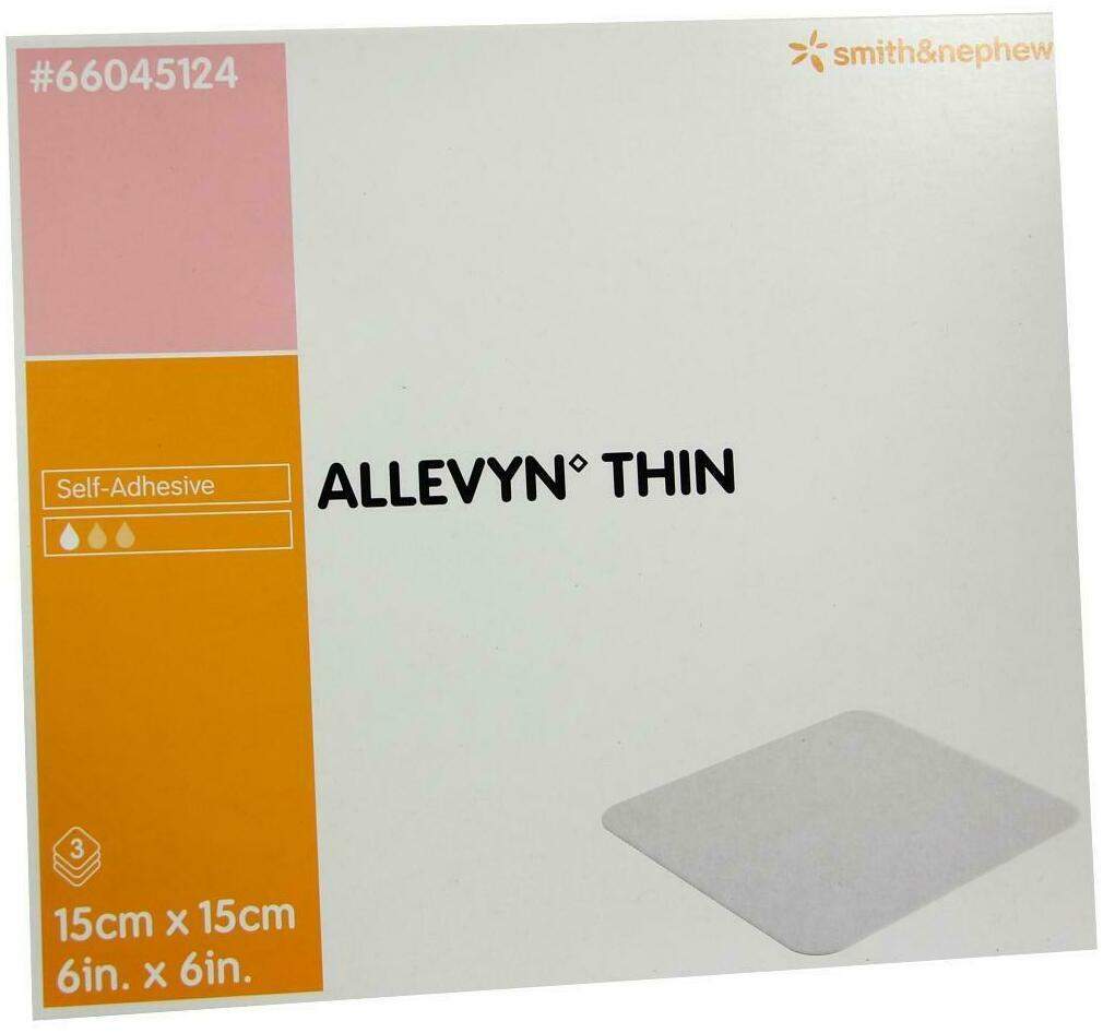 Allevyn Thin 15x15cm Dünne Wundauflage