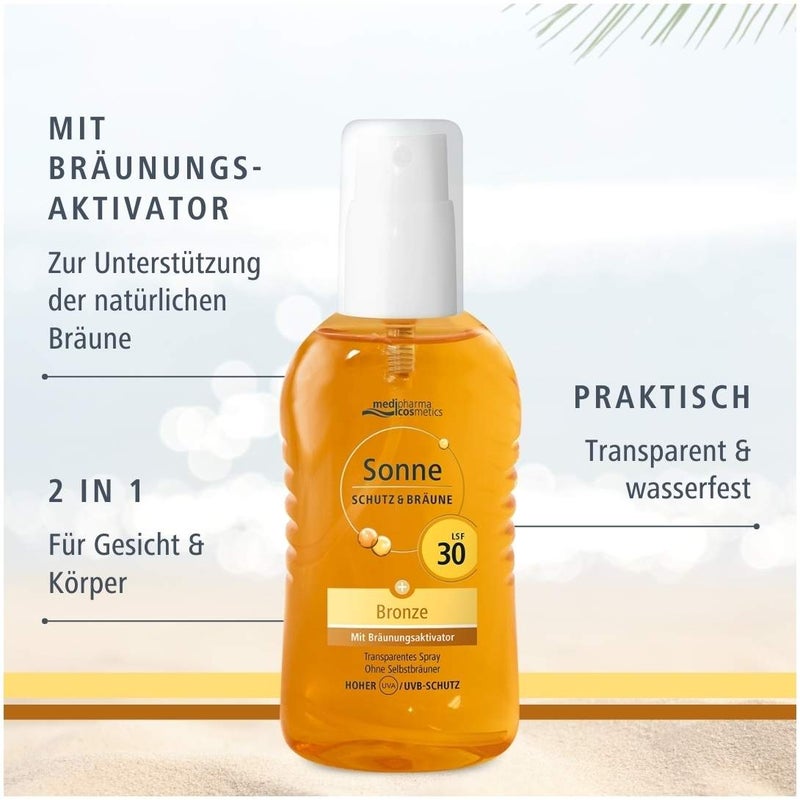 medipharma cosmetics Sonne Schutz & Bräune bronze LSF 30 200 ml Pumpspray