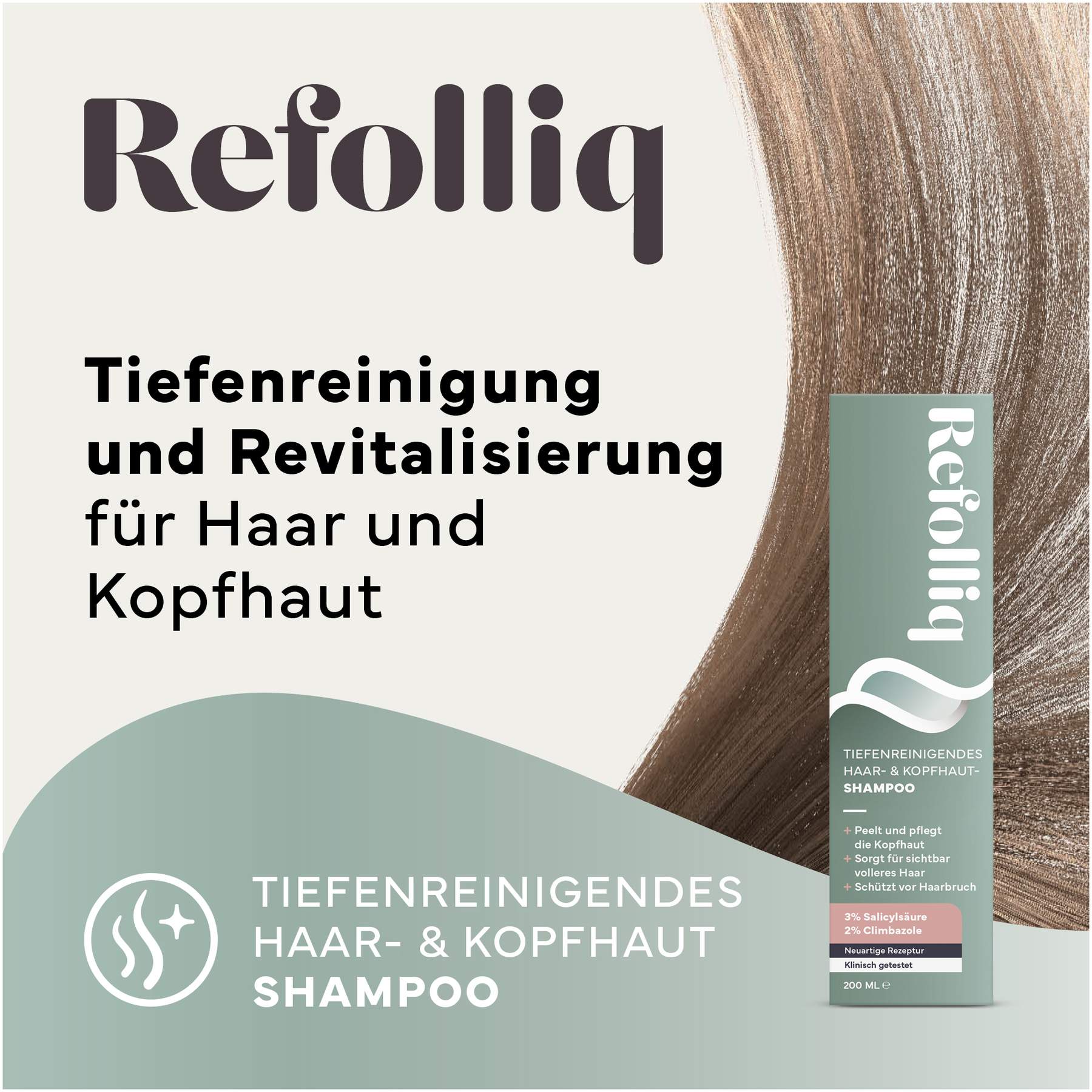 Refolliq Tiefenreinigendes Haar- & Kopfhaut Shampoo 200 ml