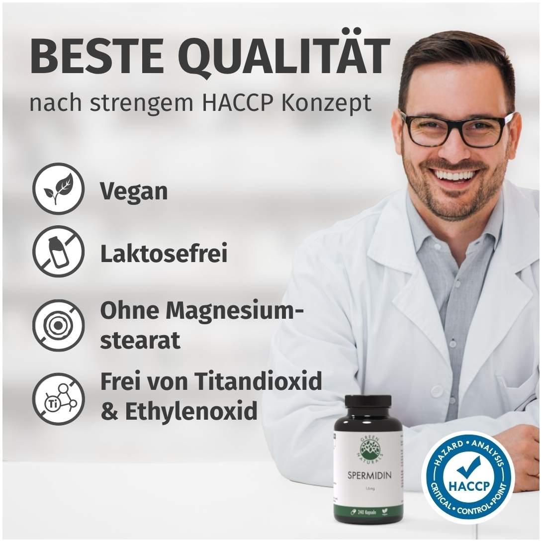 Green Naturals Spermidin 1,6 mg Vegan 240 Kapseln
