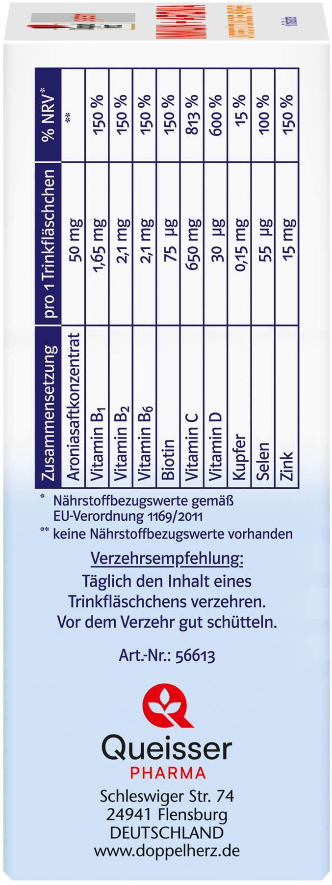 Doppelherz System Immun+aronia 10 Trinkampullen