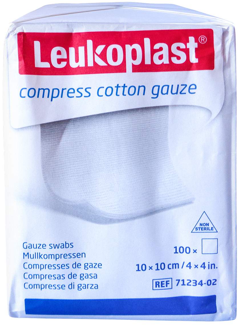 Leukoplast Compress Cotton Gauze 10x10cm Unst.8f