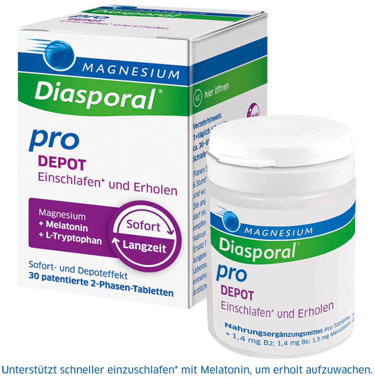 Magnesium Diasporal pro DEPOT Einschlafen + Erholen 30 Tabletten