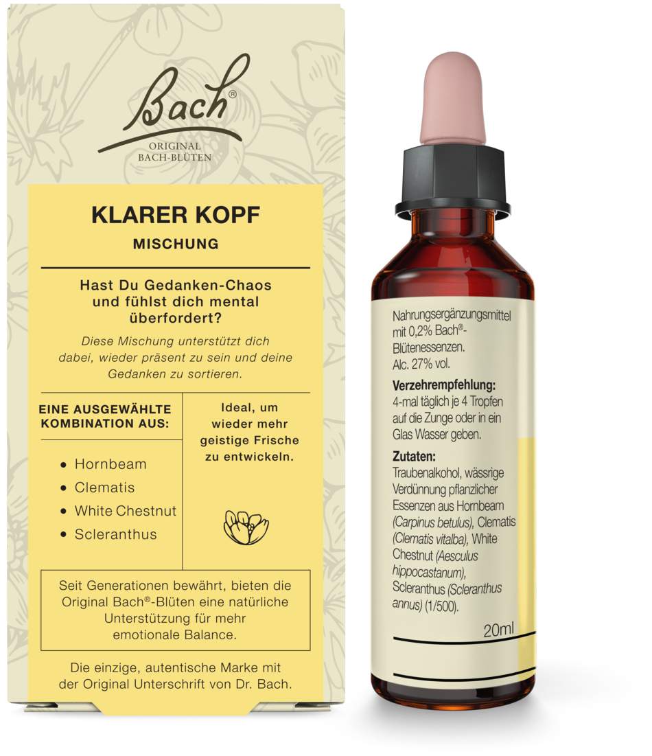 Bachblüten-Mischung Klarer Kopf 20 ml Tropfen