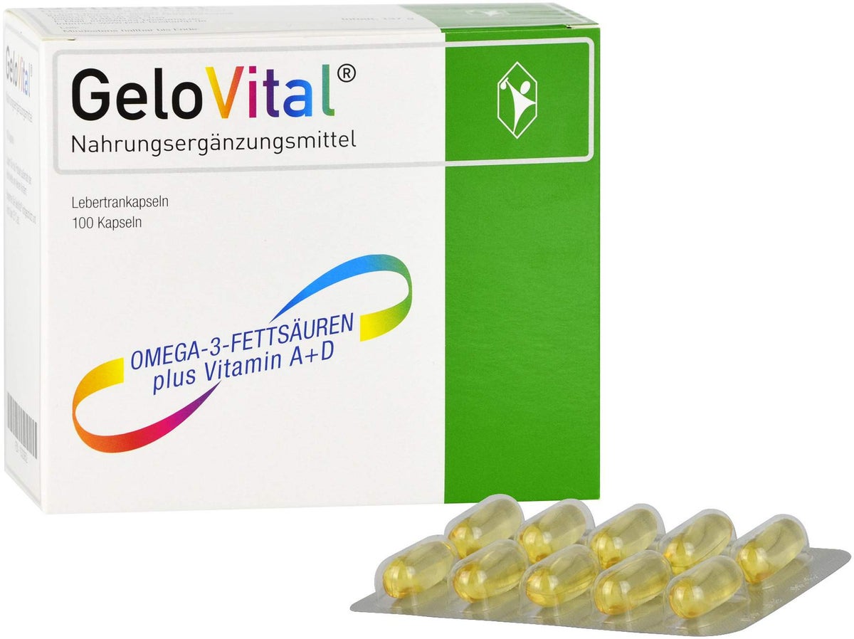 Gelovital Nahrungsergänzungsmittel Lebertran Kapseln 100 Stück