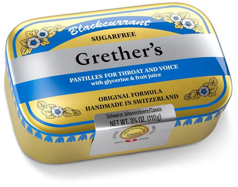 Grether`s Pastilles Blackcurrant zuckerfrei Dose 110 g