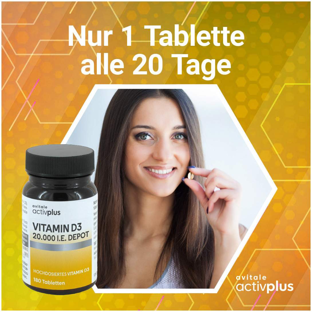 Activplus Vitamin D3 20.000 I.E. Depot 180 Tabletten