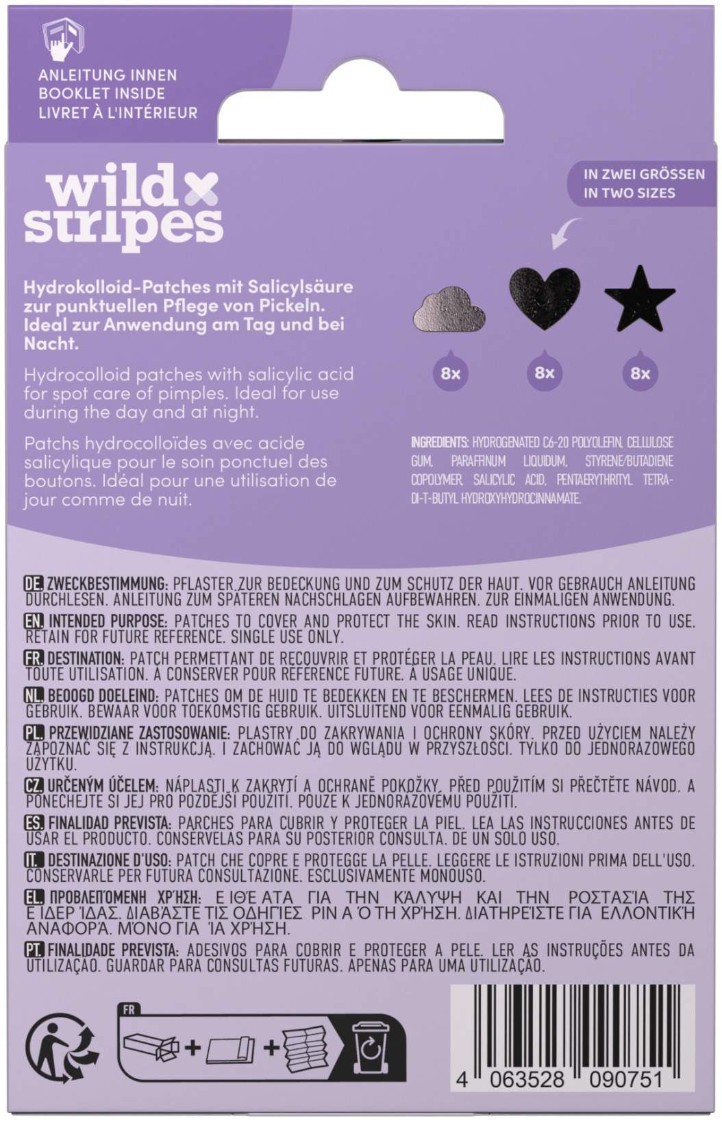 Wild Stripes Anti-Pickel Patches Holo Clear 24 Stück