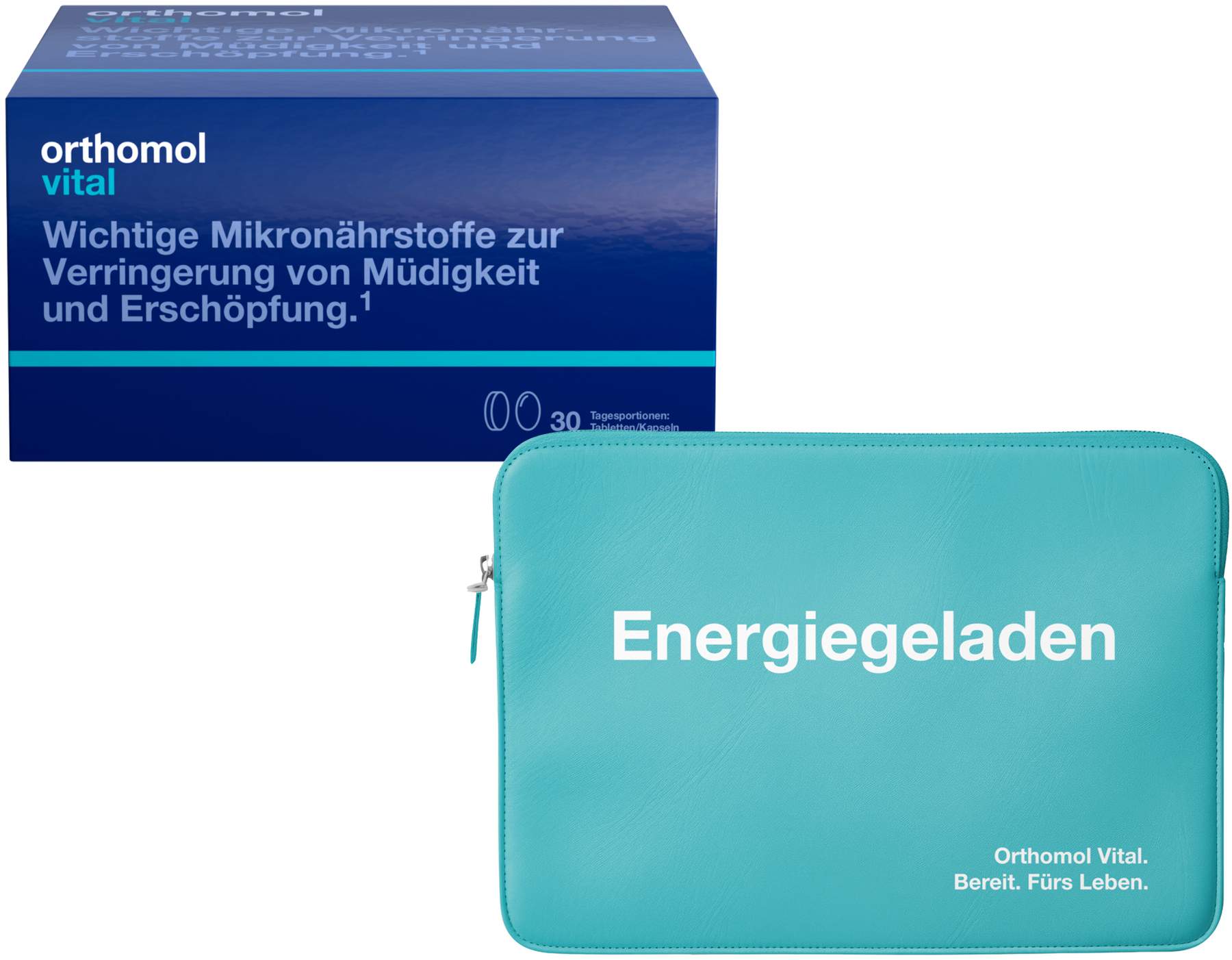 Orthomol Vital Tabletten-Kapseln 30 Tagesportionen 1 Kombipackung + gratis Laptop-Tasche 1 Stück