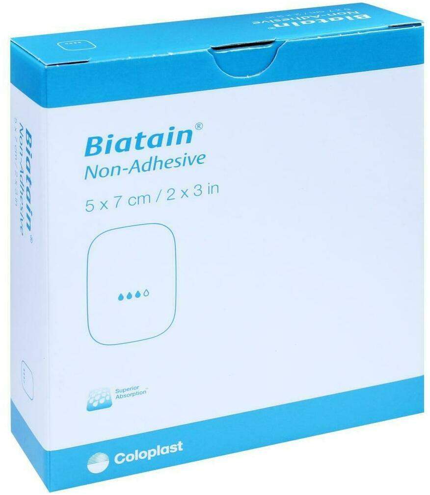 Biatain Schaumverband 5x7 cm Nicht Haftend