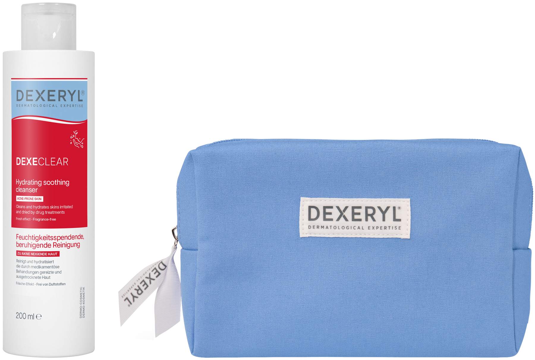 Dexeryl Dexeclear feuchtigkeitsspendende Reinigung 200 ml + gratis Kosmetiktasche 1 Stück