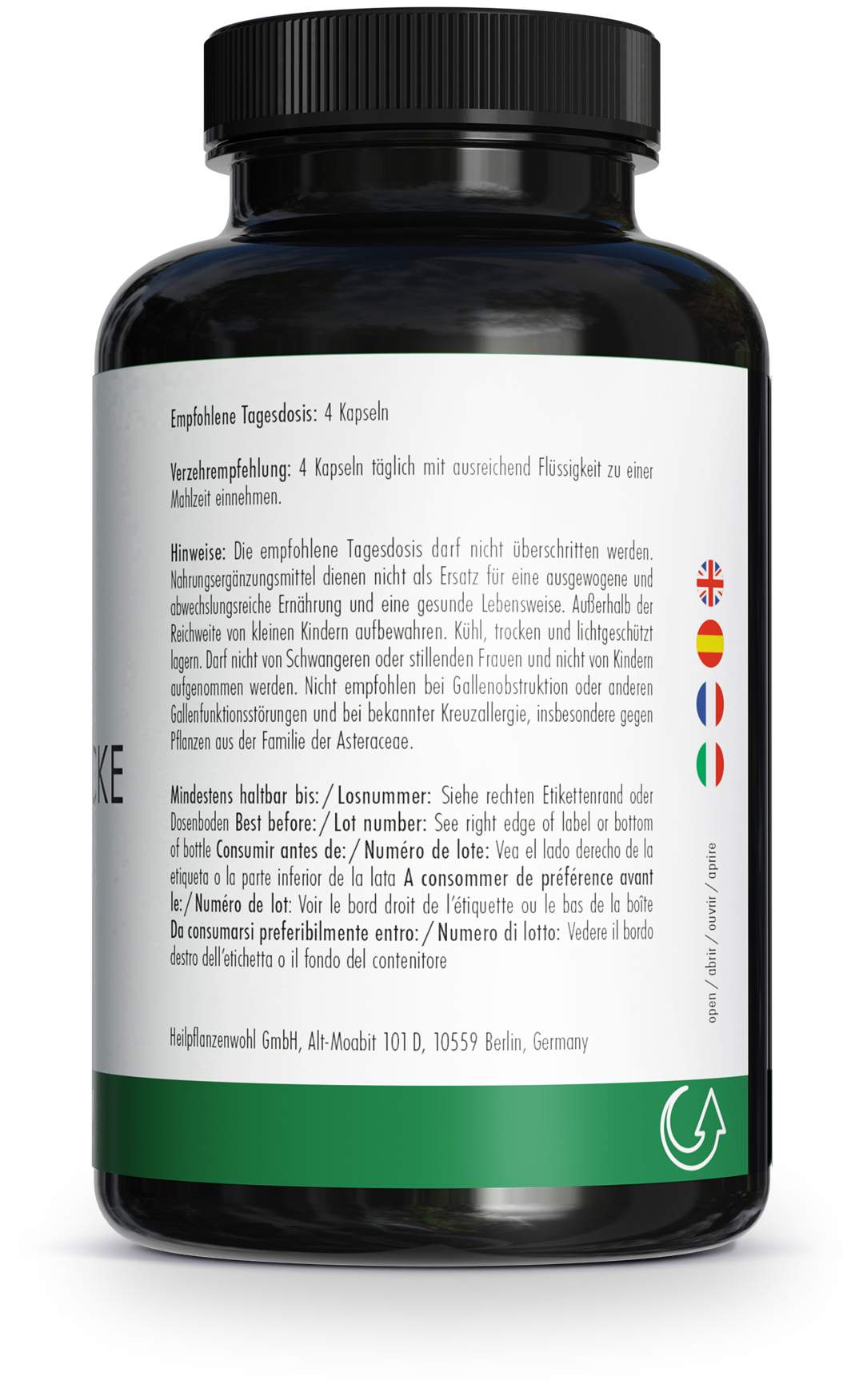 Green Naturals Artischocke 2600 mg mit 10% Cynarin 240 Kapseln
