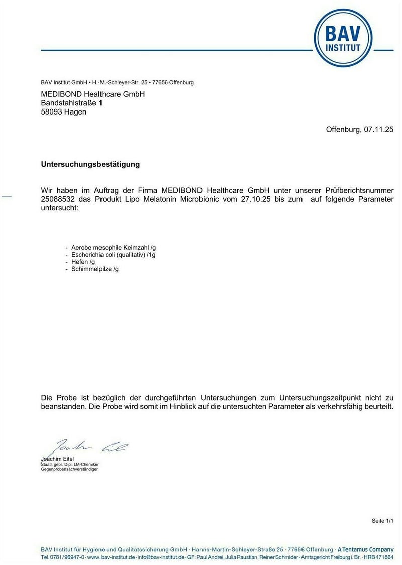 Lipo Melatonin Microbionic Schlafkomplex 30 Kapseln