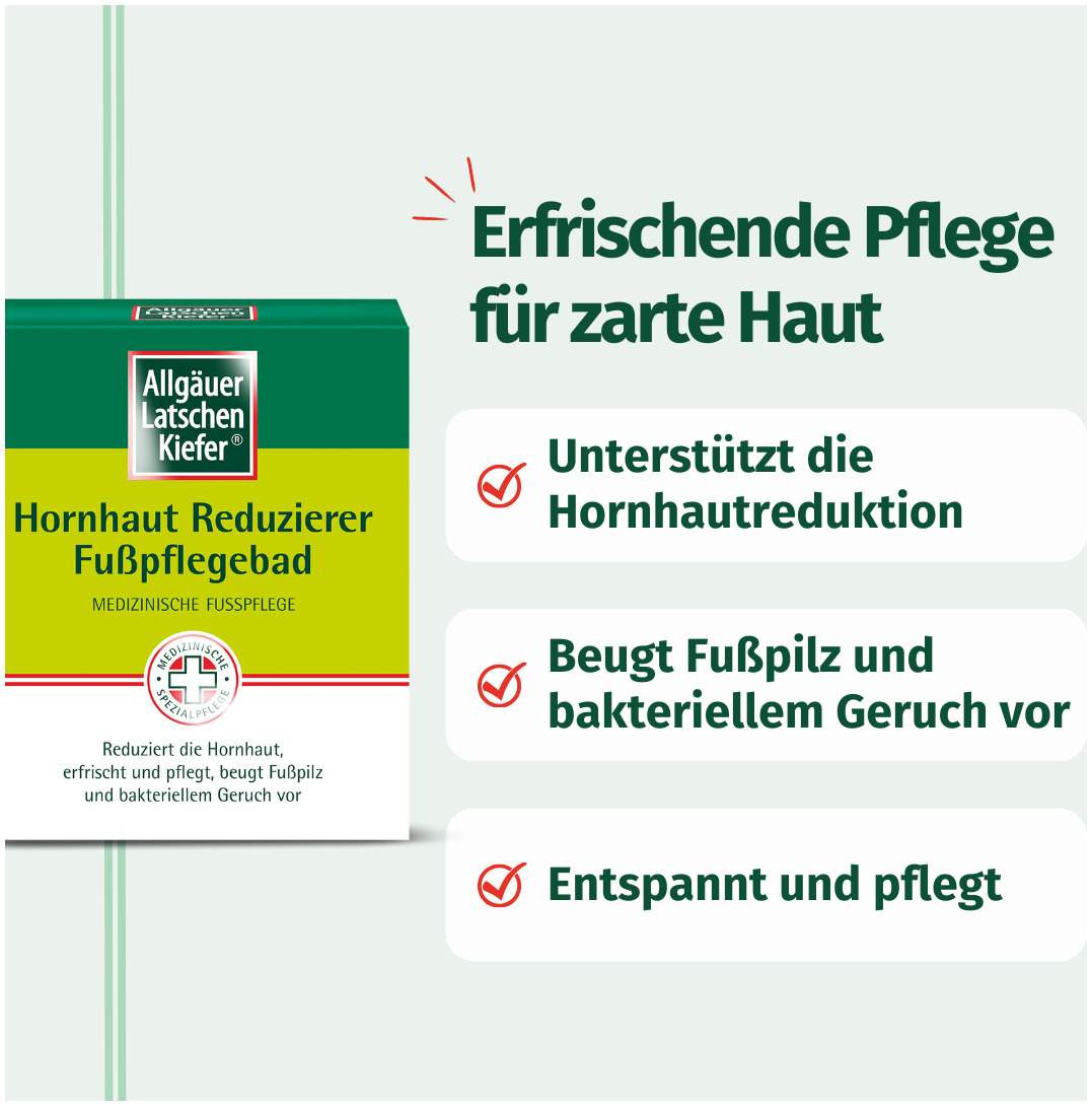 Allgäuer Latschenkiefer Hornhaut Reduzierer 10 x 10 g Fußpflegebad