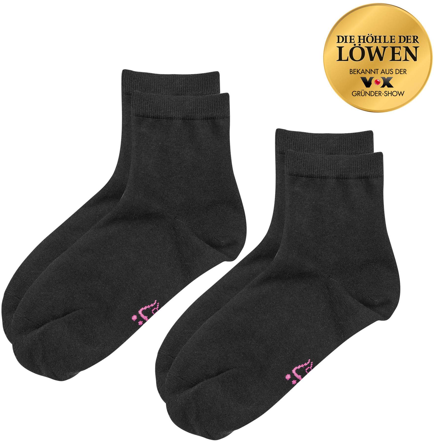 GoBunion Socken mit Zehenspreizer 39-42 schwarz, 2 Paar