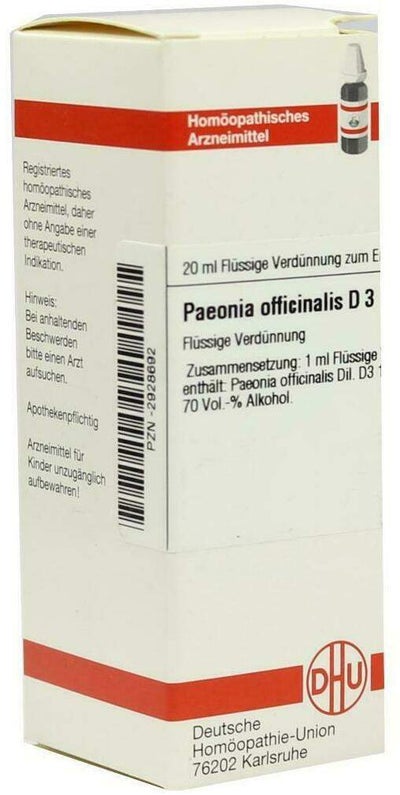 Dhu Paeonia Officinalis D3 Dilution 20 ml