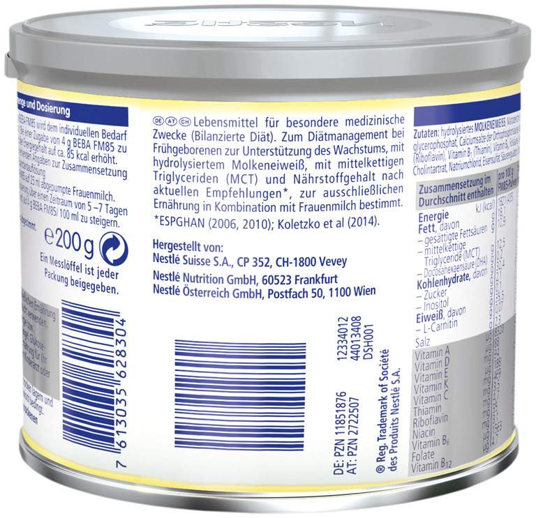 Nestle Beba Fm 85 Frauenmilchsupplement Pulver