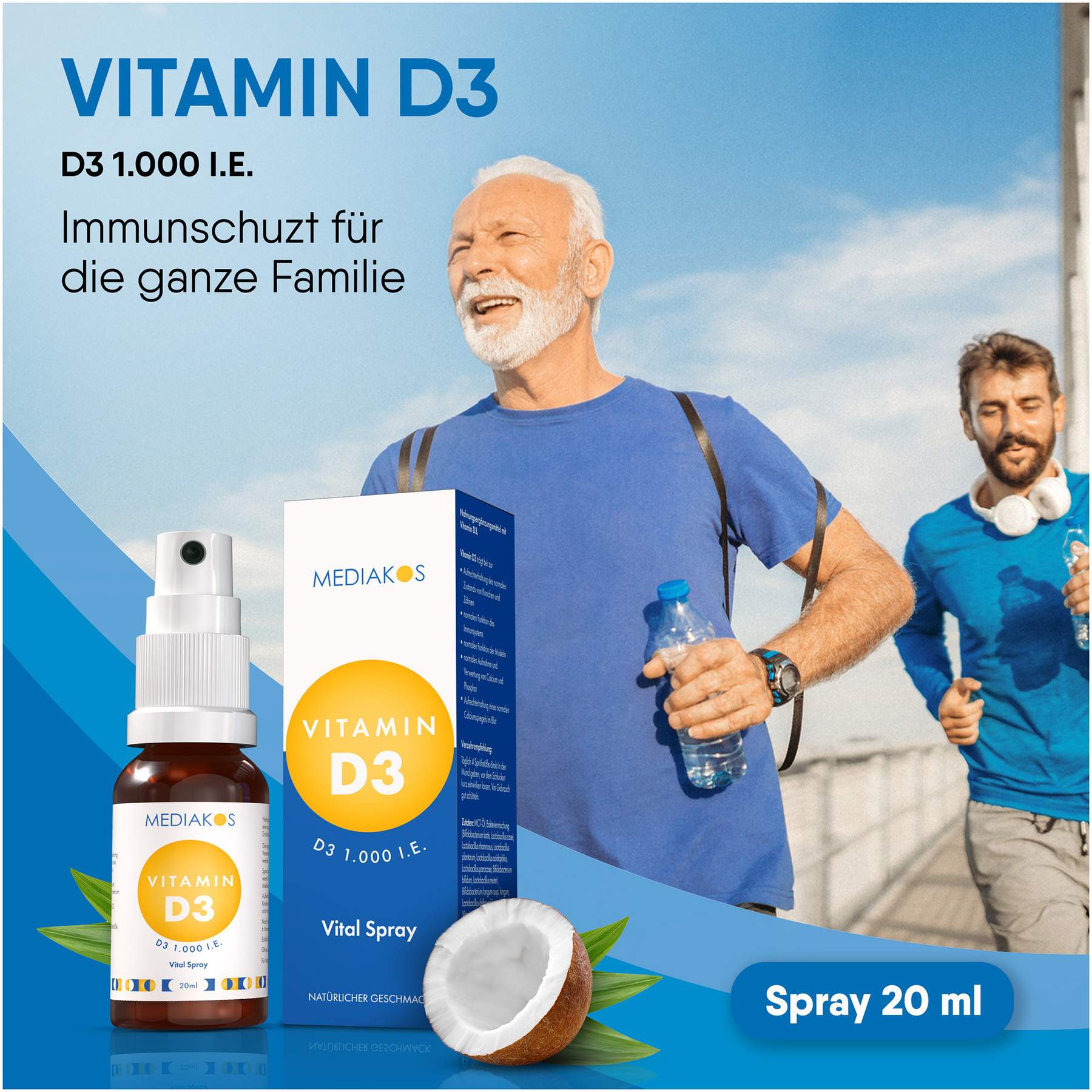 Vitamin D3 1000 I.E. Mediakos Vital Spray 20ml