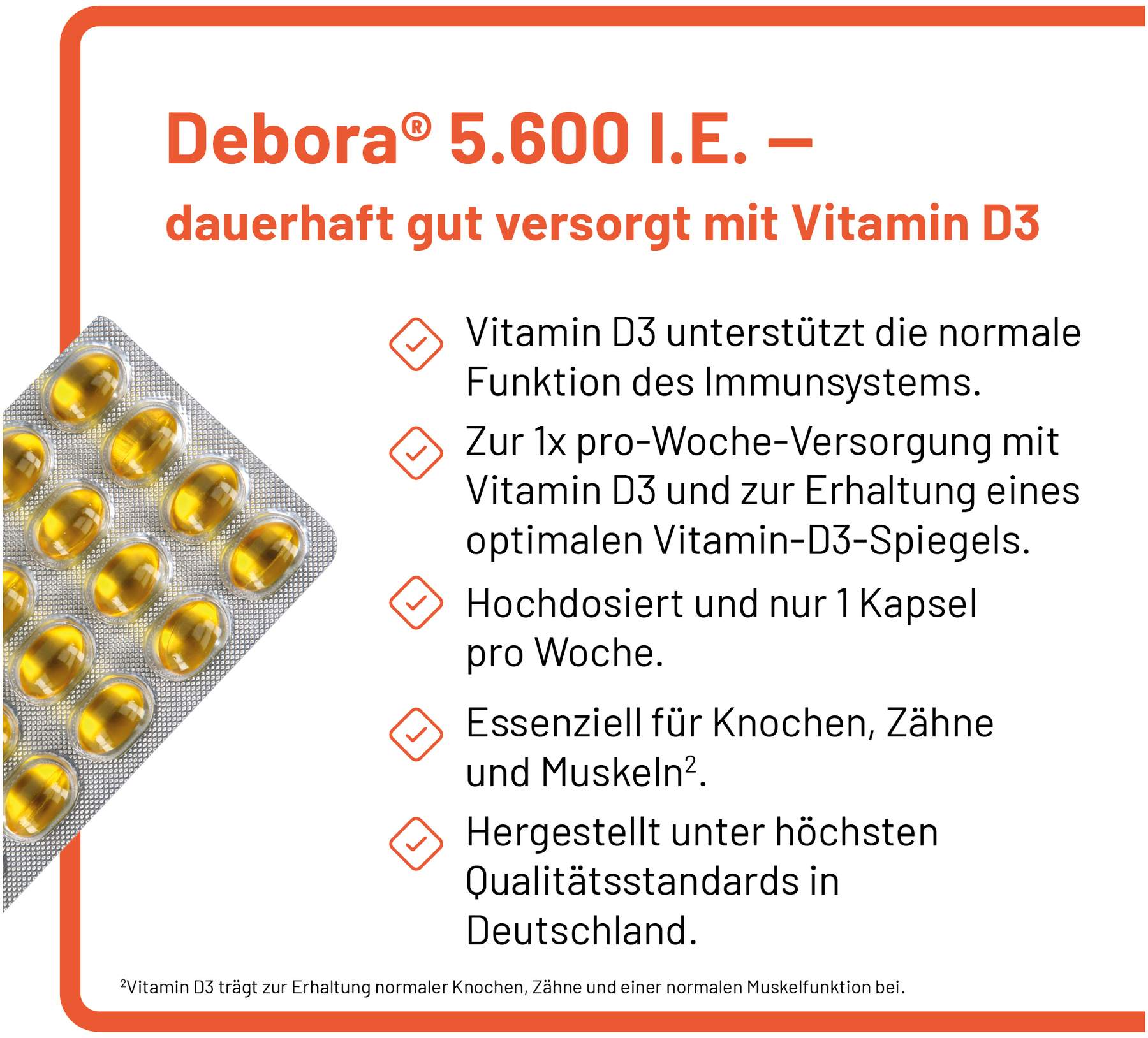Debora 5600 I.E. 60 Kapseln