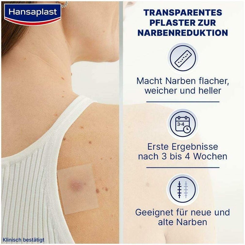 Hansaplast Pflaster Narben Reduktion 3,8 cm X 6,8 cm 21 Stück