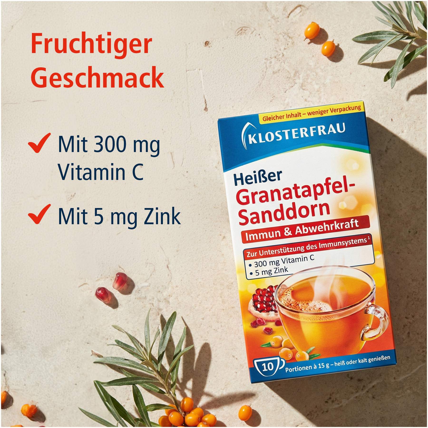 Klosterfrau Broncholind Heißer Granatapfel-Sanddorn Granulat 10...