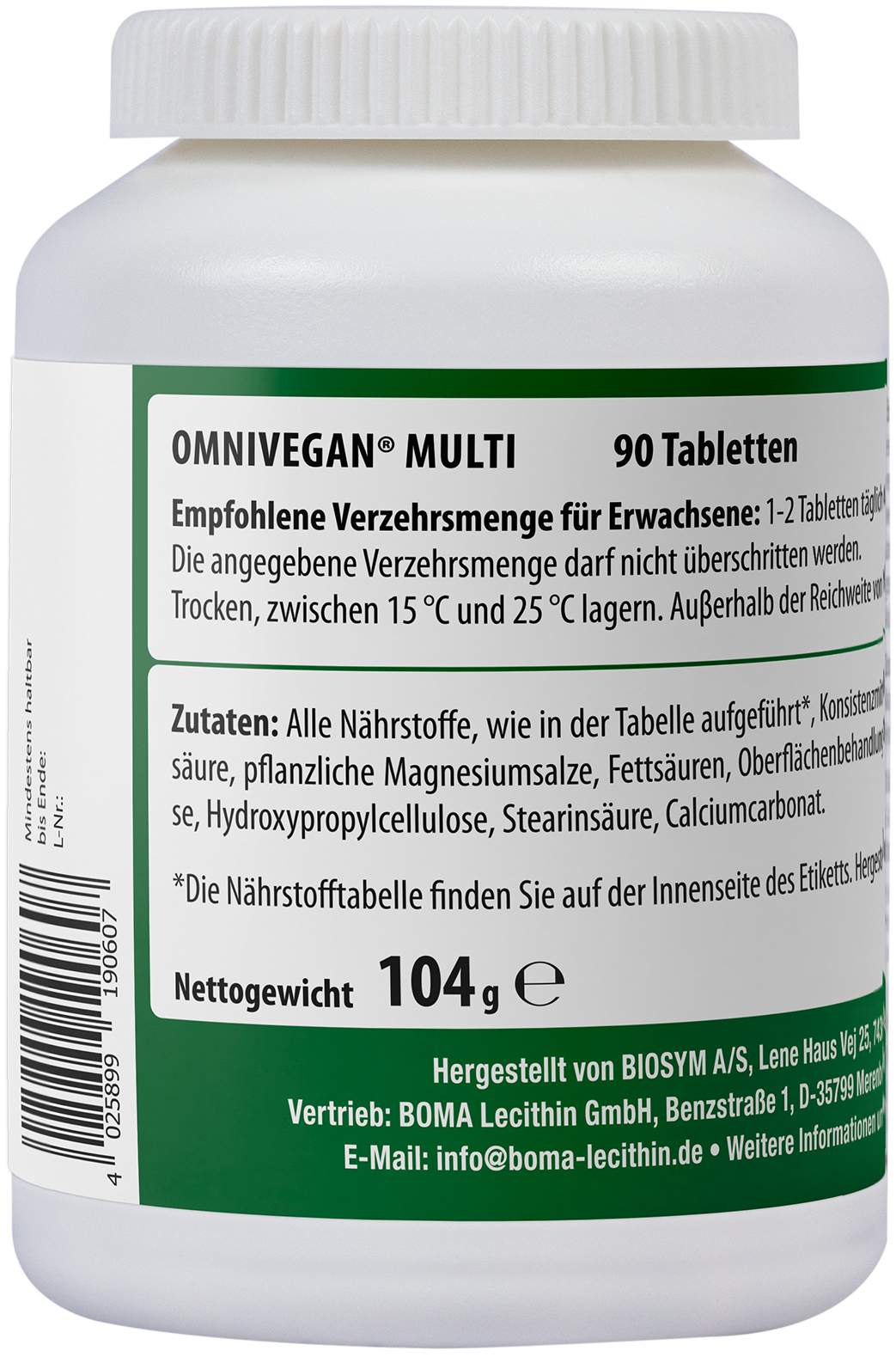 Omnivegan Multi Zertifiziert Vegan Tabletten  90 Stück