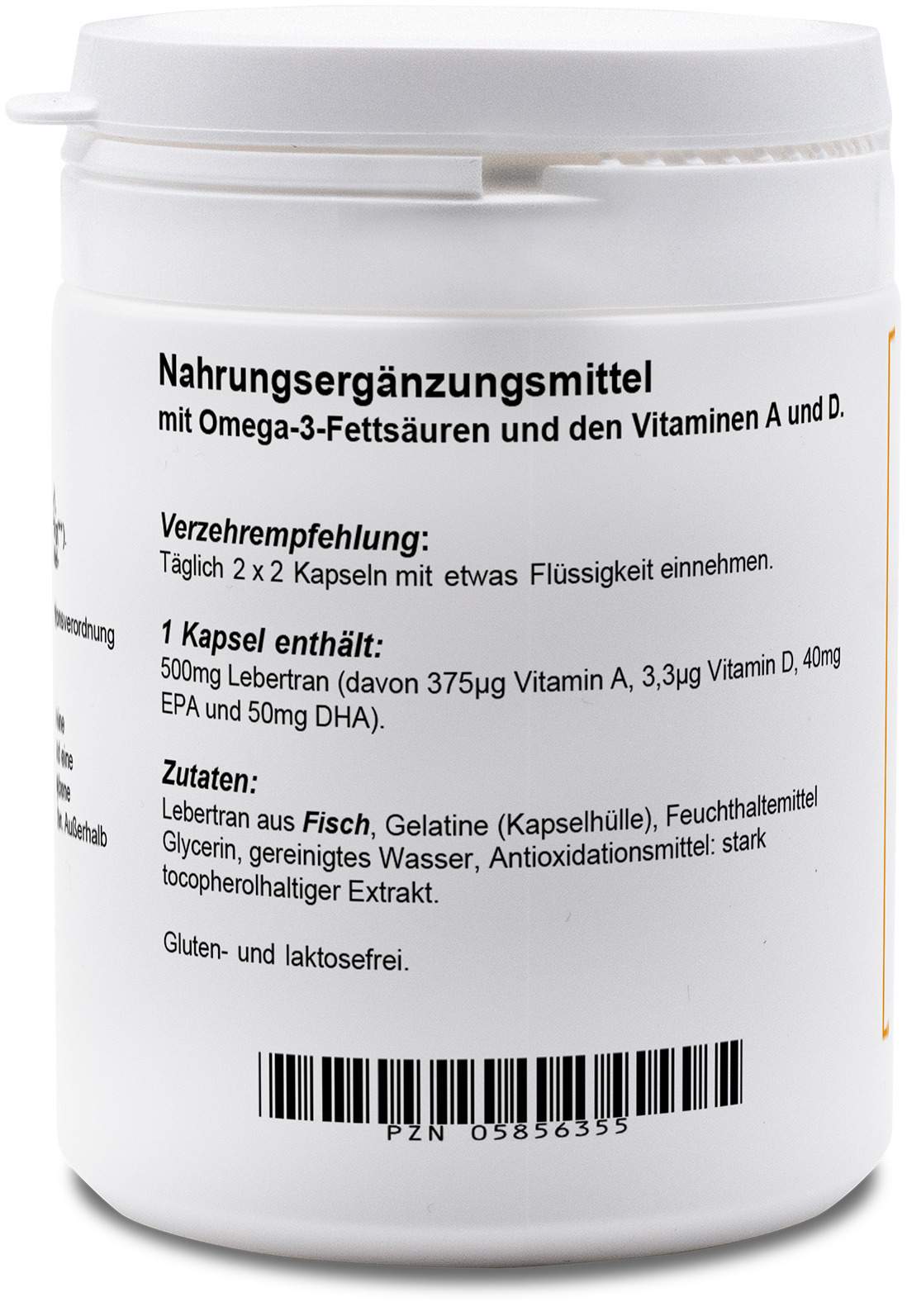Lebertran Kapseln 500 mg 200 Kapseln