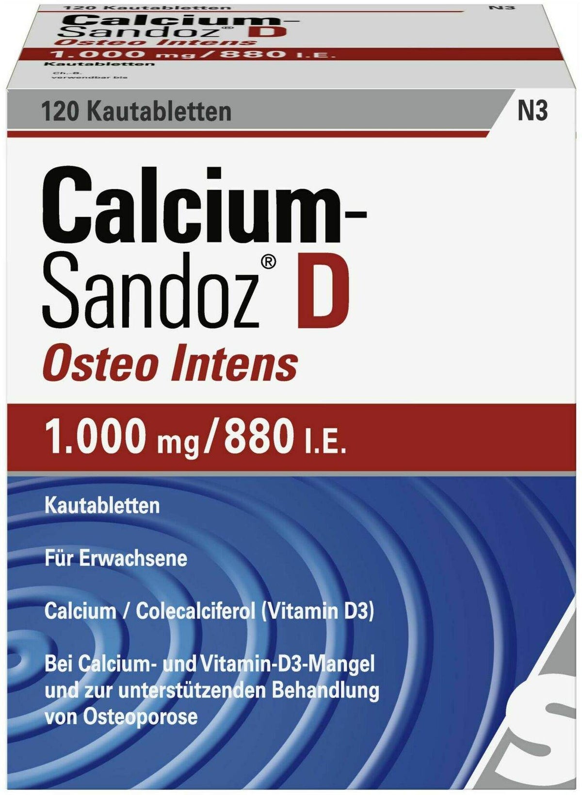 Calcium Sandoz D Osteo Intens 120 Kautabletten