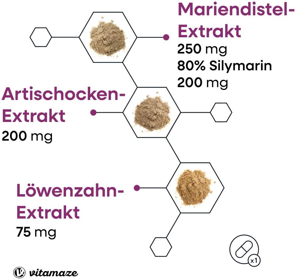 Mariendistel Komplex Artischocke + Löwenzahn 90 Kapseln