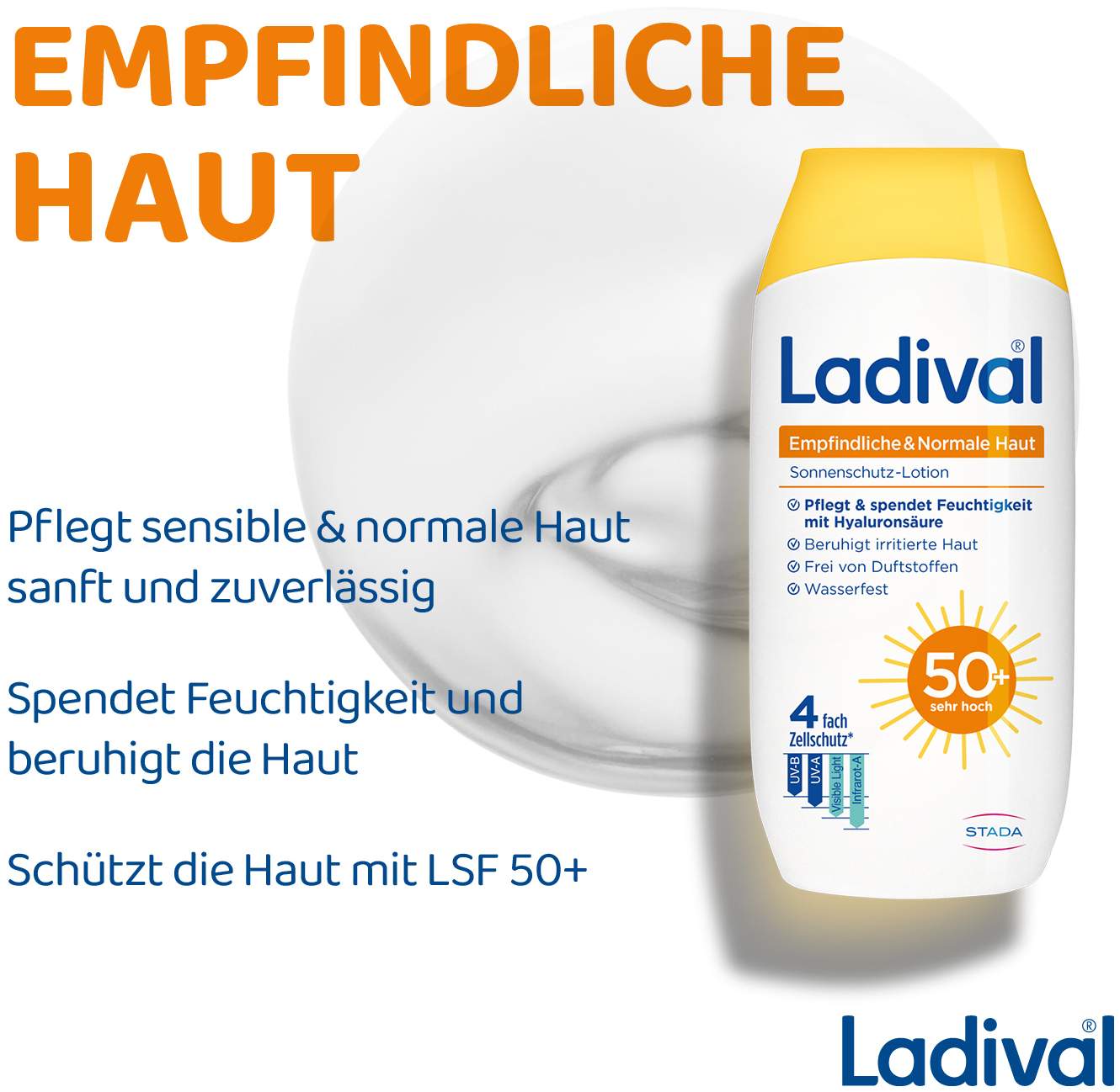Ladival empfindliche & normale Haut Sonnenschutz-Lotion LSF 50+ 200 ml
