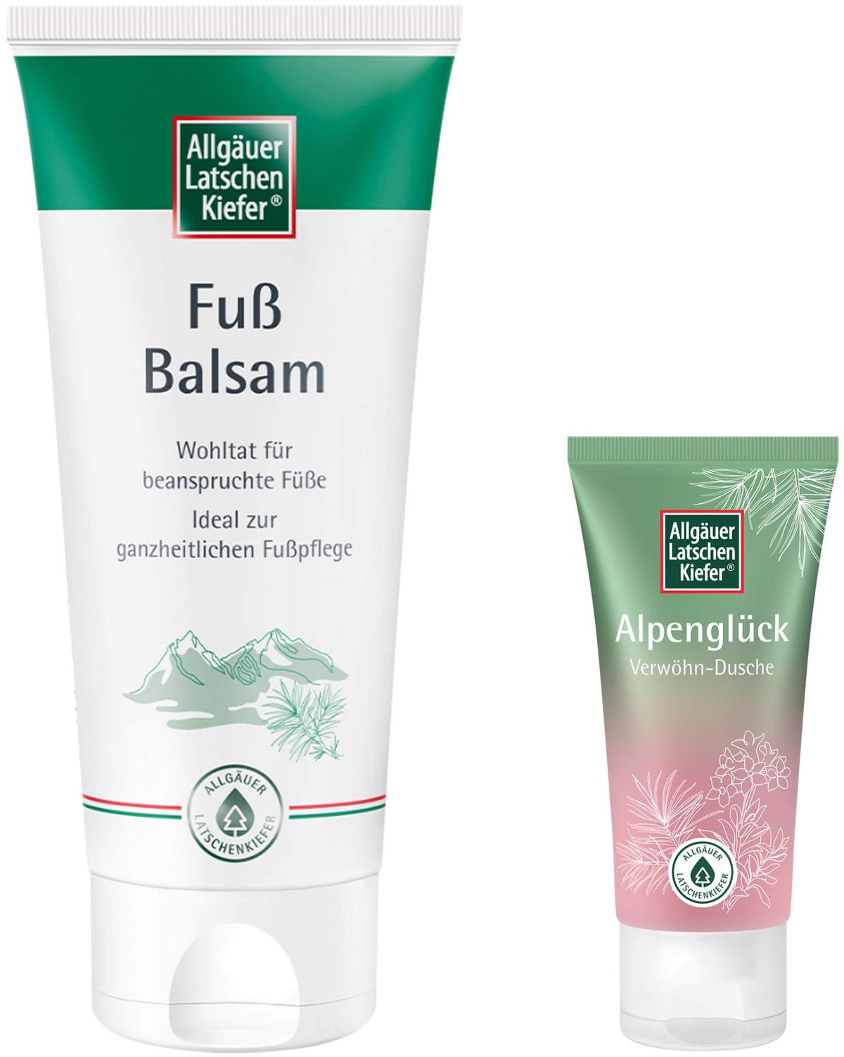 Allgäuer Latschenkiefer Fußbalsam 200 ml + gratis Allgäuer Latschenkiefer Alpenglück Dusche 30 ml
