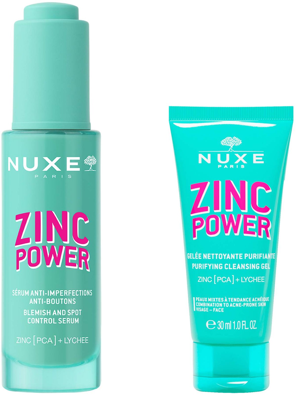 NUXE Zinc Power Serum 30 ml + gratis NUXE Zinc Power Reinigungsgel 30 ml