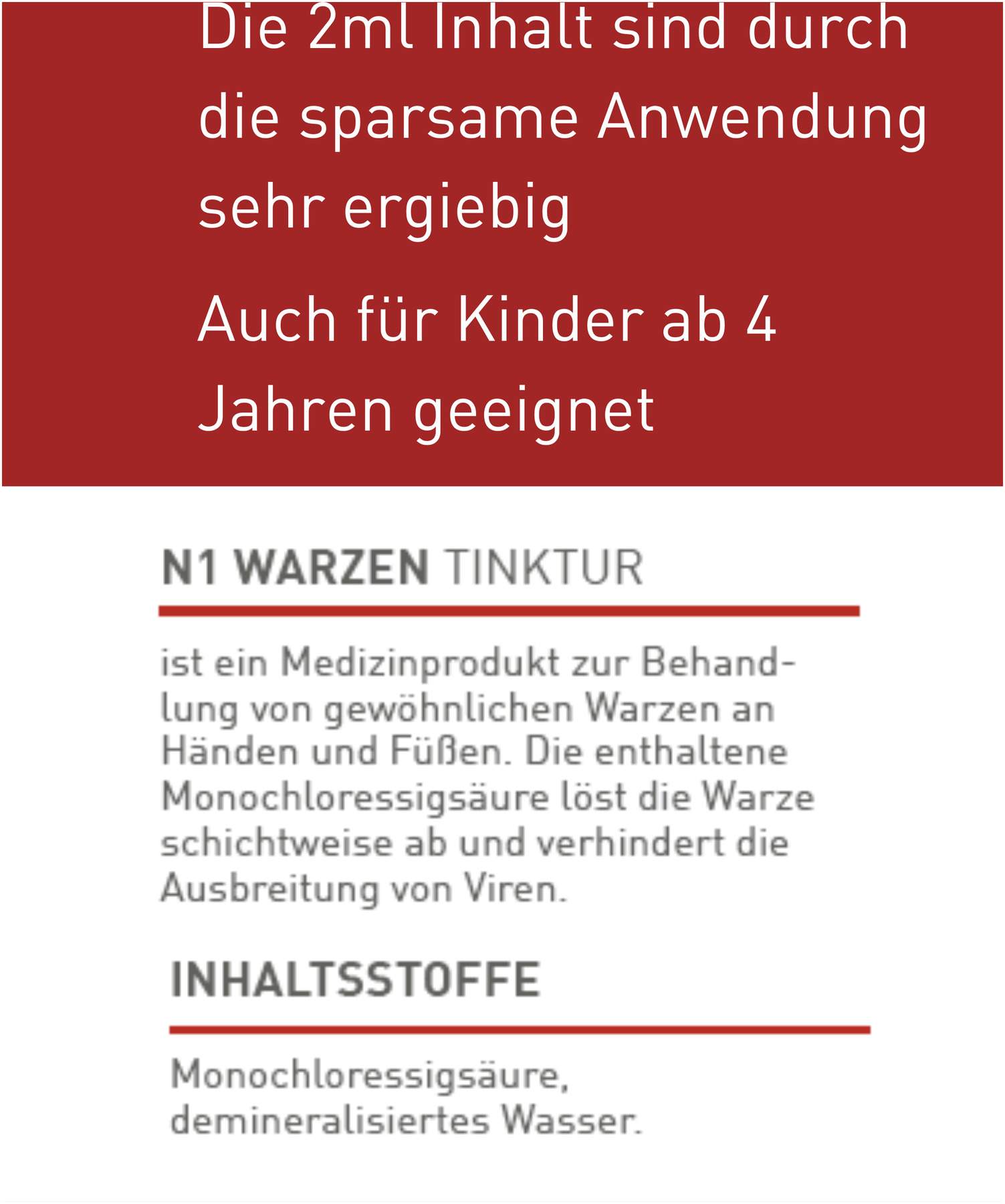 N1 Warzen Tinktur 2 ml