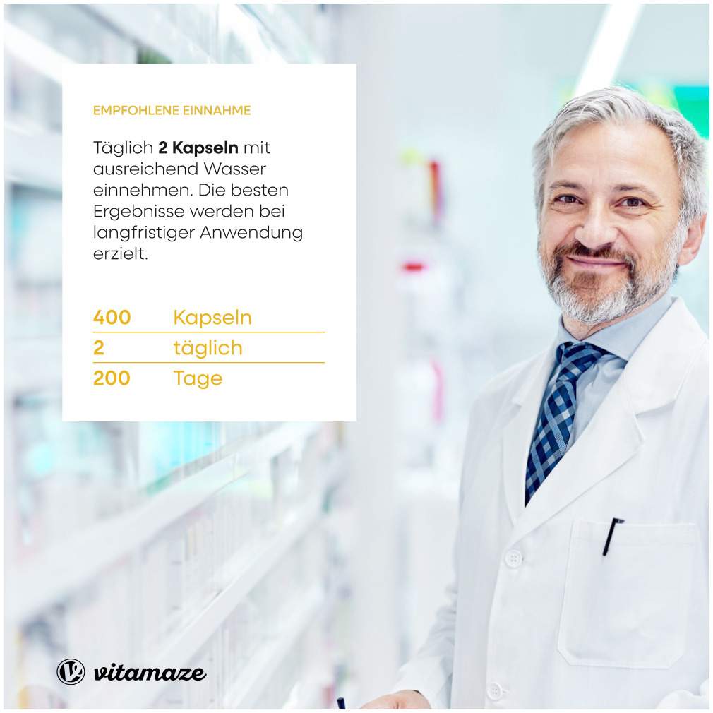 Vitamin C + D3 + Zink Bisglycinat vegetarisch 400 Kapseln