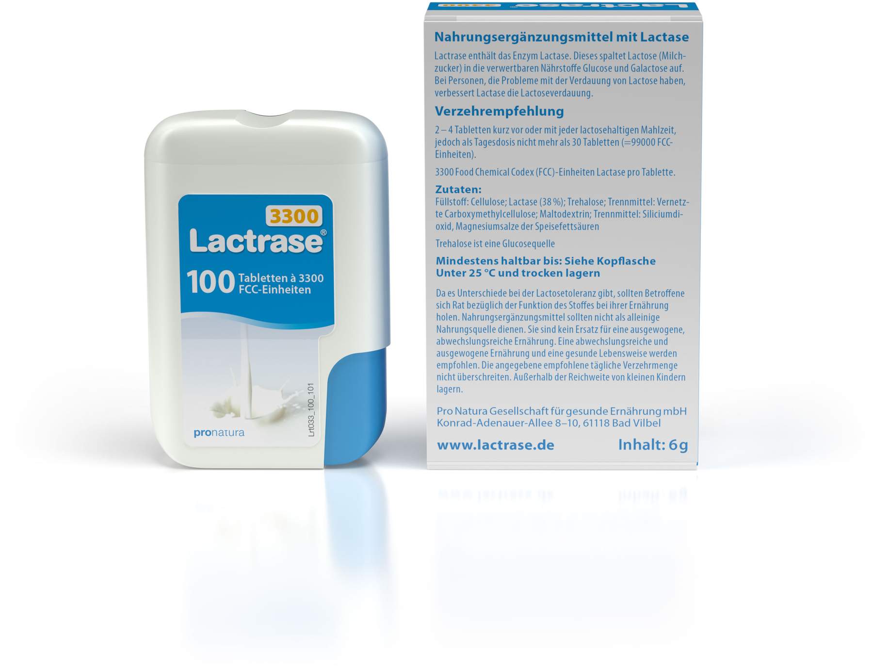 Lactrase 3.300 Fcc 100 Tabletten im Klickspender