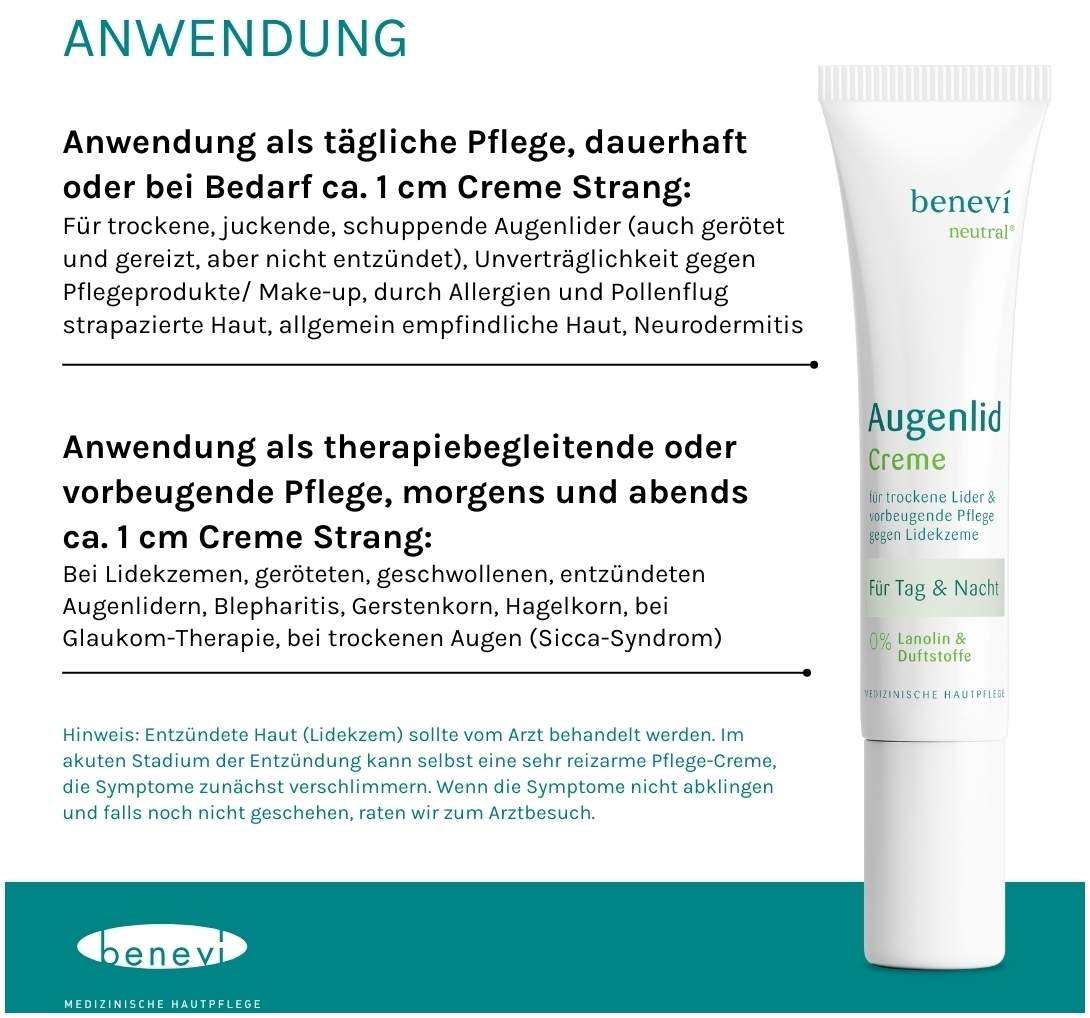 Benevi Neutral Augenlidcreme 15 G