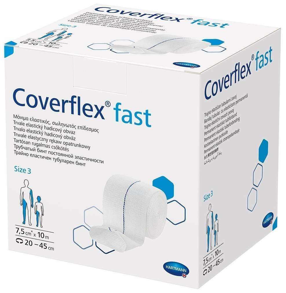 Coverflex Fast Schlauchverb. Gr.3 7,5 cm X 10 M Weiss 1 Stück