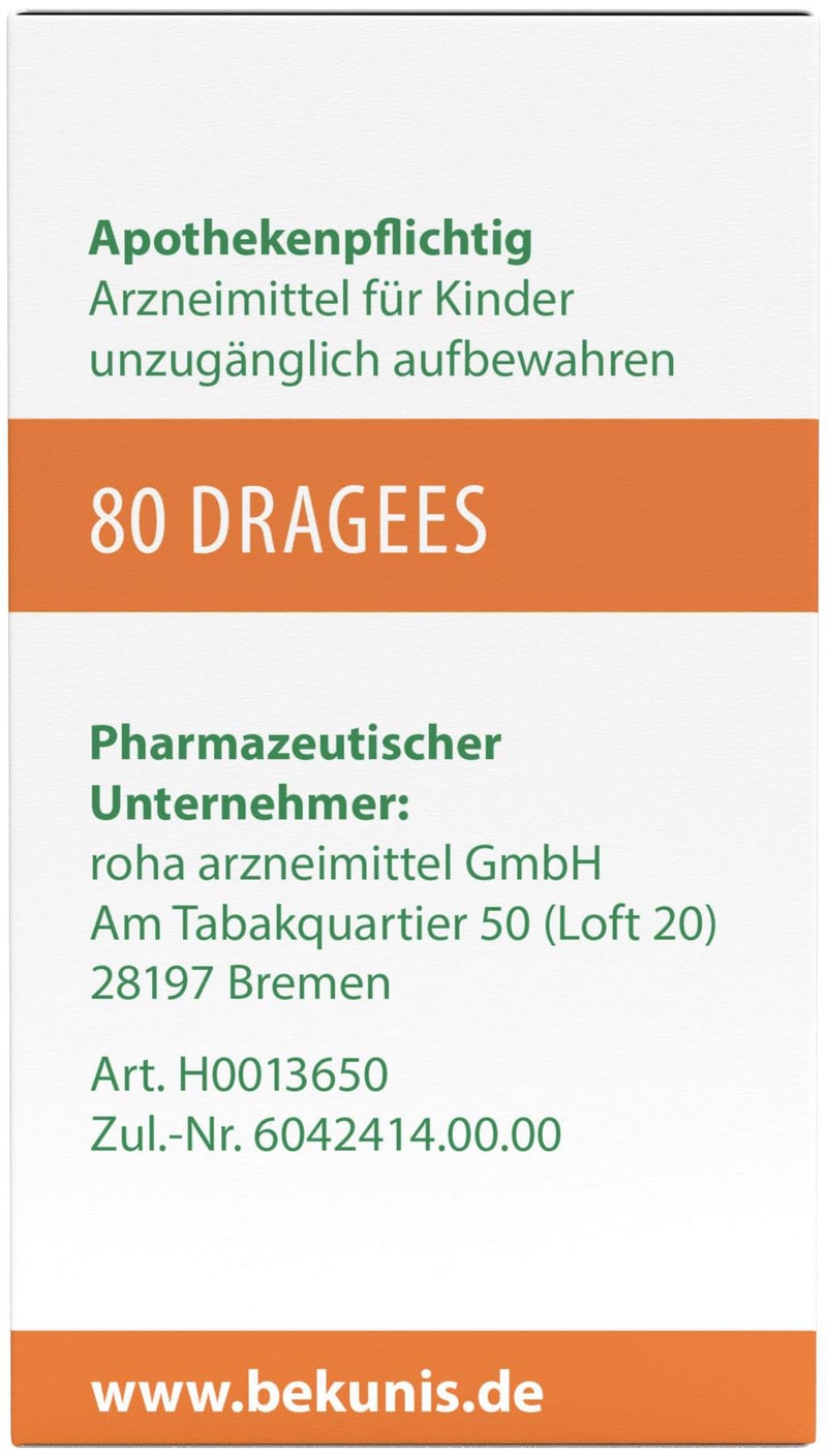 Bekunis Dragees Bisacodyl 5 mg 80 Magensaftresistente Tabl.