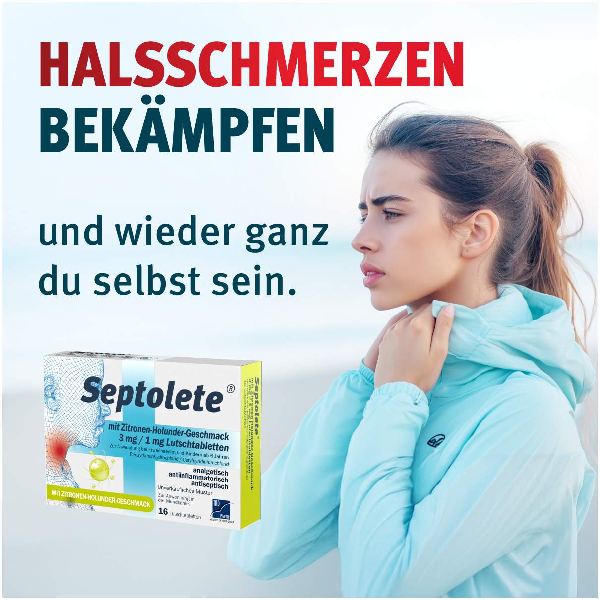 Septolete Zitronen-Holunder Geschmack 3 mg - 1mg 16 Lutschtabletten