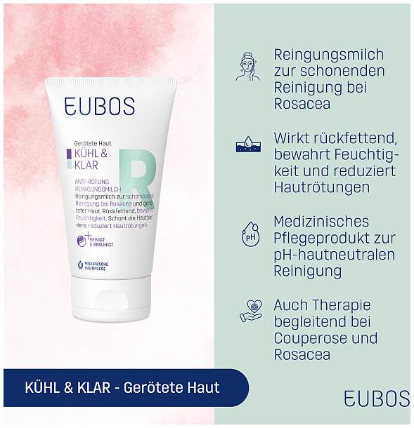 Eubos Kühl & Klar Anti-Rötung Reinigungsmilch 150 ml