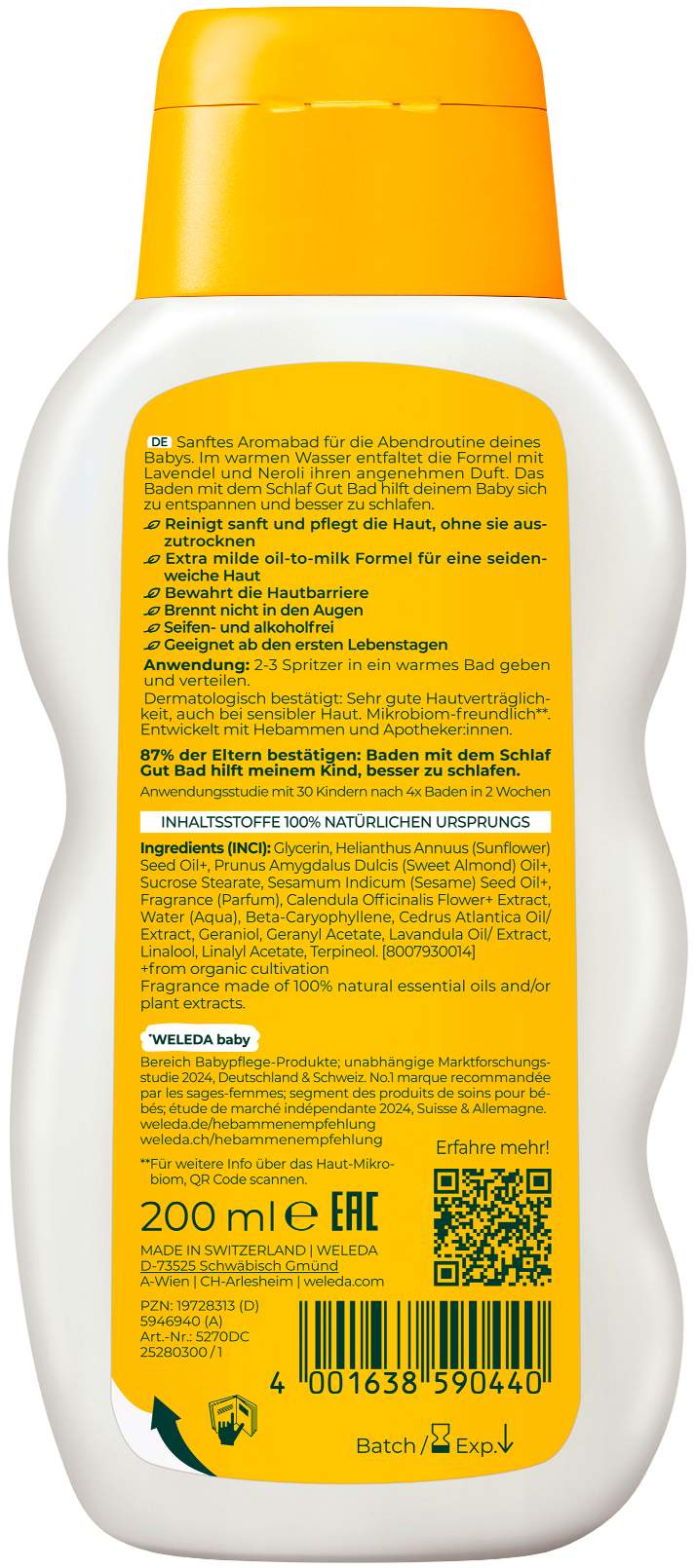 Weleda Calendula Schlaf Gut Bad