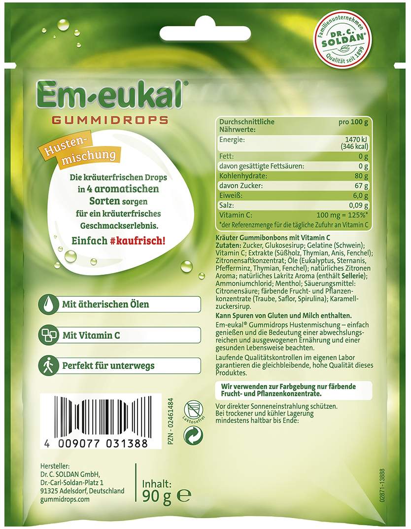 Em Eukal Gummidrops Hustenmischung Kräuterfrische 90 G