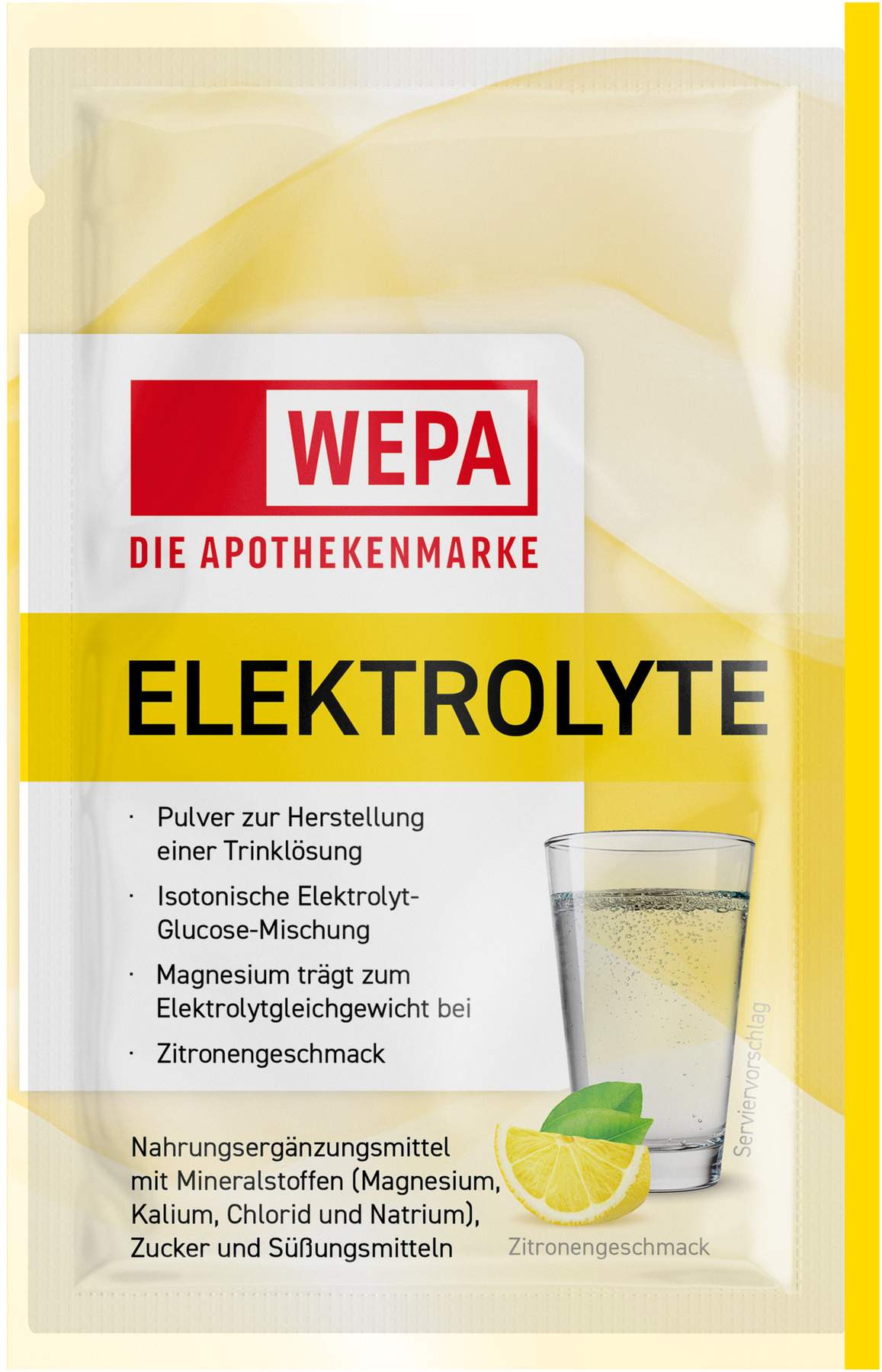 WEPA Elektrolyte Pulver Zitrone 20 Beutel