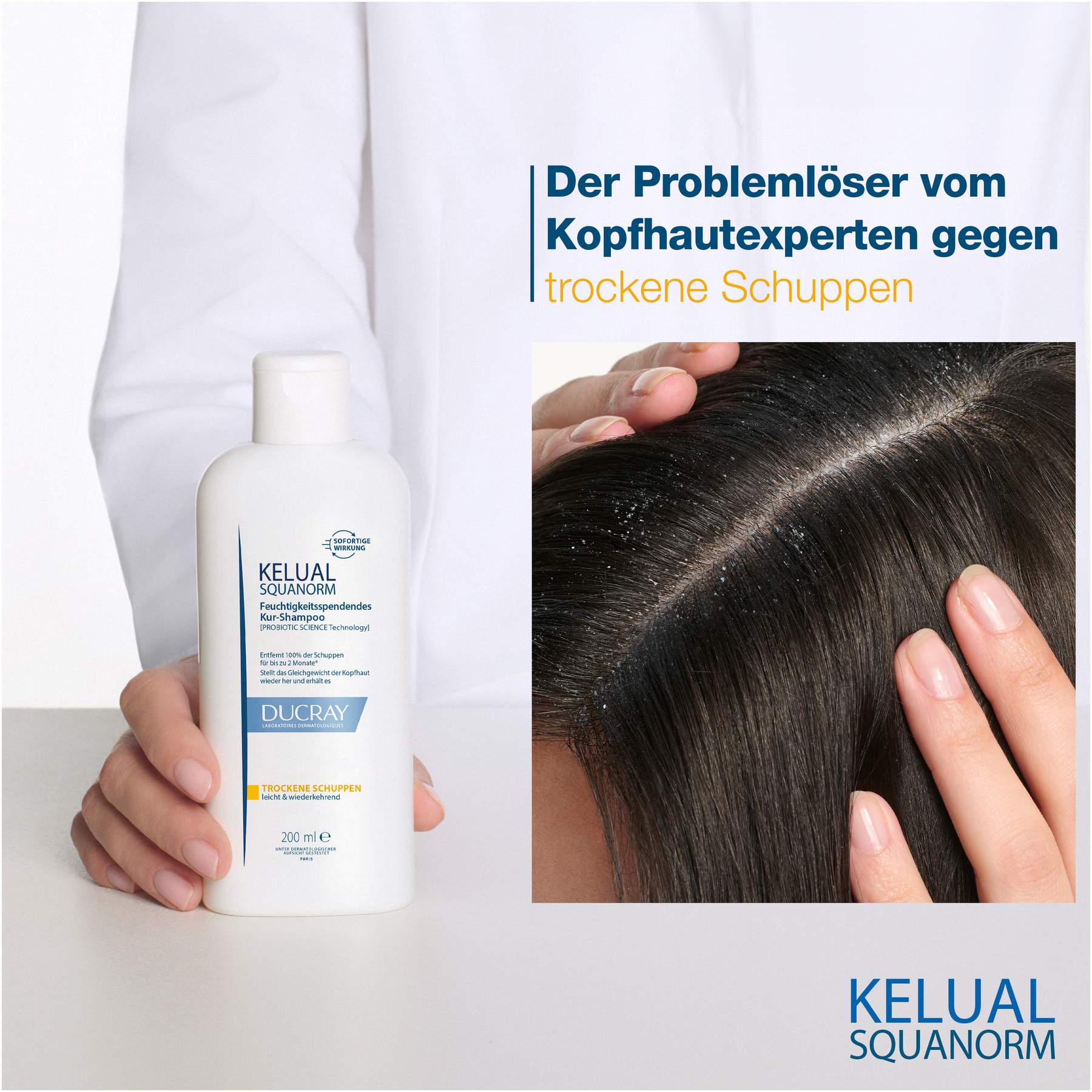 Ducray Kelual Squanorm trockene Schuppen 200 ml Shampoo