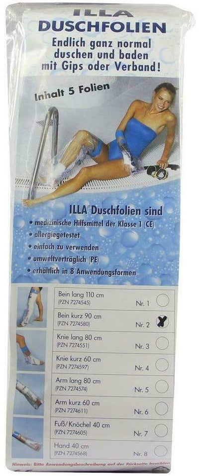 Duschfolien Bein Kurz 90cm