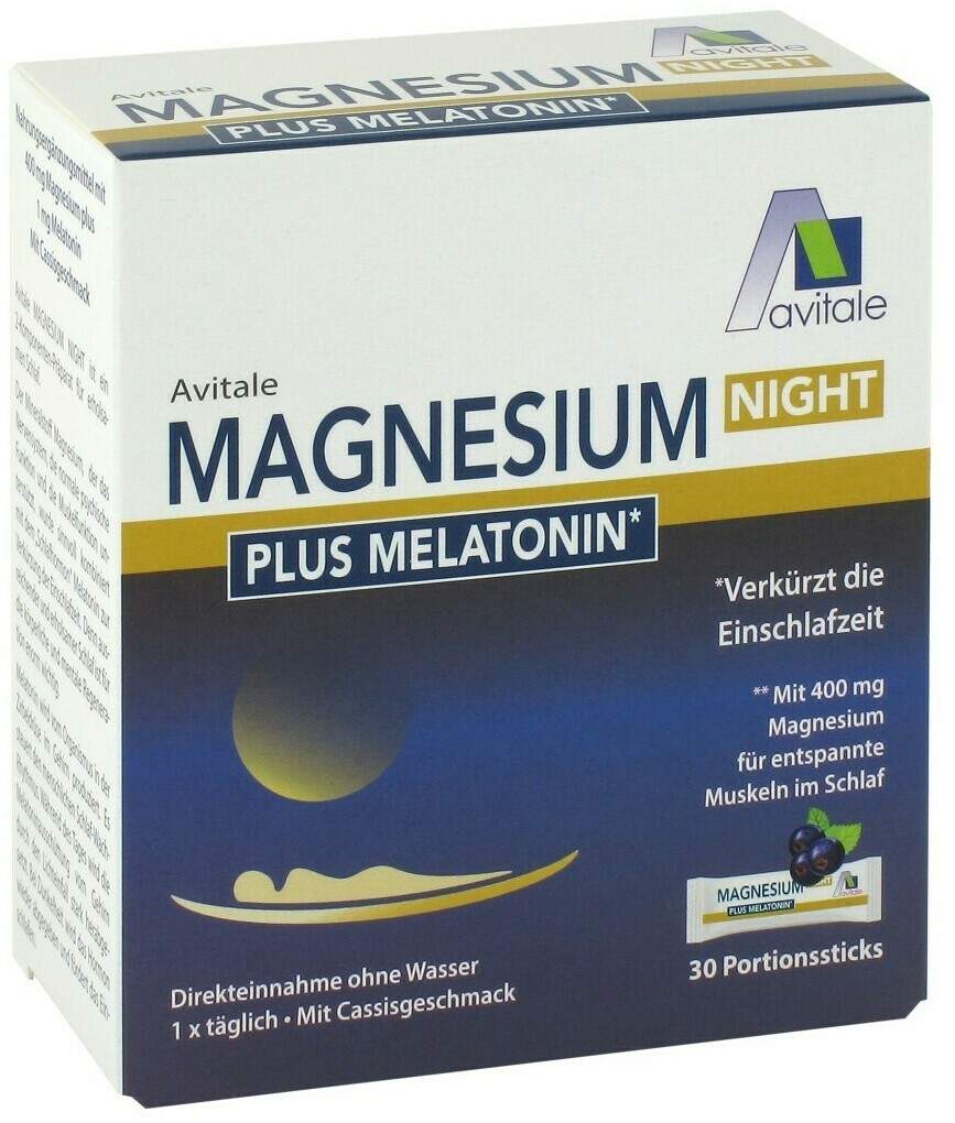 Magnesium Night plus Melatonin 30 Portionsbeutel