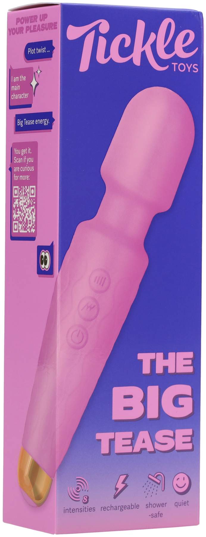 Tickle Toys Big Tease Vibrator, Hot Pink